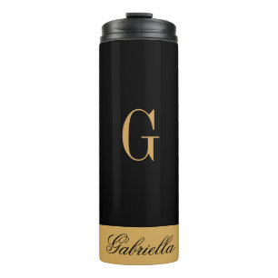 Gold Black Thermal Tumbler