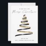 Gold Black Tree 2024 Calendar Merry Christmas Holiday Card<br><div class="desc">Classy Gold Black Tree 2024 Calendar Merry Christmas is in a stylish set handwritten style script. With a handy 2024 calendar on the back for your recipients and Happy New Year greeting.</div>