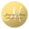 Gold Black Wedding Favour Sticker Initial