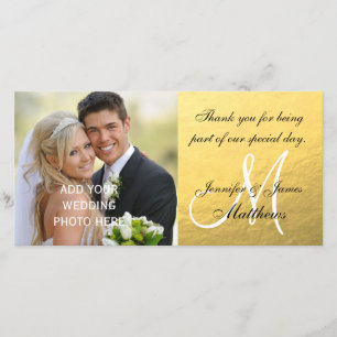 Gold Black Wedding Thank You Message
