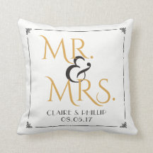 Gold Black White | Mr. & Mrs. Wedding
