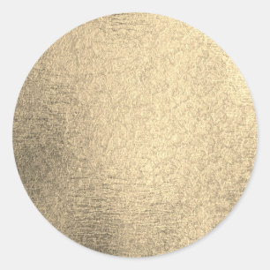 Gold Blank Faux Foil Classic Round Sticker