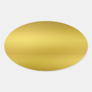 Gold Blank Template Faux Foil Oval Sticker
