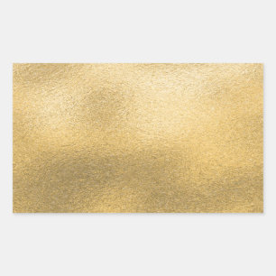 Gold Blank Template Faux Textured Foil  Square Sti Rectangular Sticker