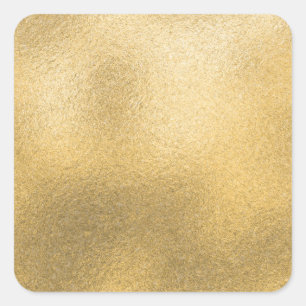 Gold Blank Template Faux Textured Foil  Square Sticker
