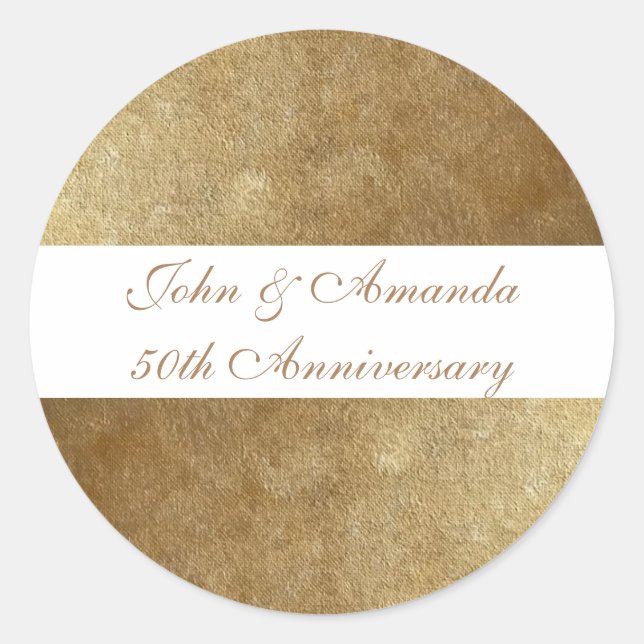 Gold Blends Personalised 50th Anniversary Stickers (Front)