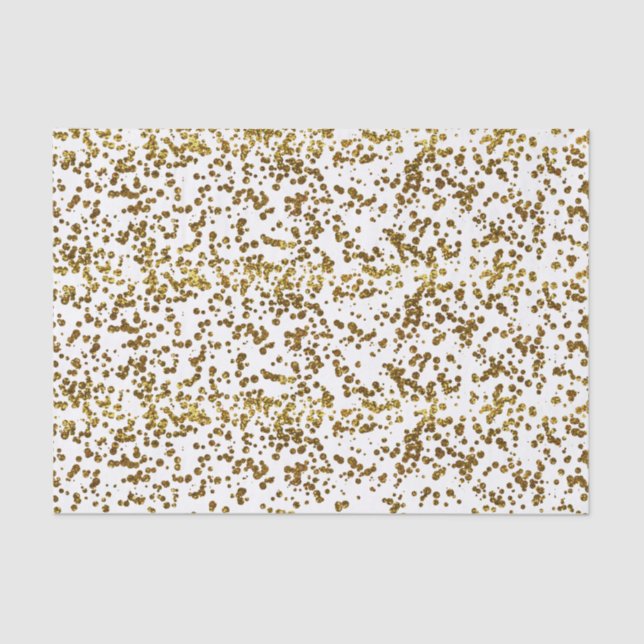 Gold Bling Glitter Confetti Tissue Paper (Front)