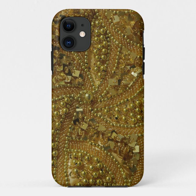 Gold bling glitter & pearls Case-Mate iPhone case (Back)