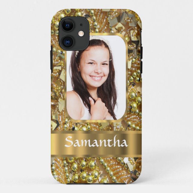 Gold bling photo background Case-Mate iPhone case (Back)