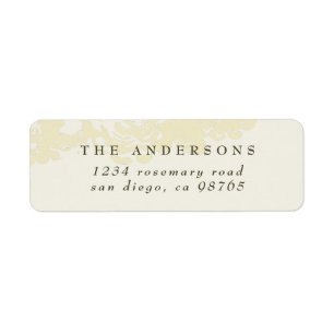 Gold Blooms Foil Invitation Return Address Label