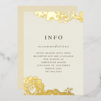 Gold Blooms Invitation