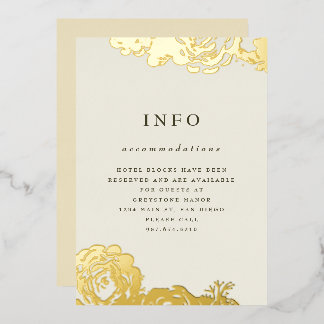 Gold Blooms Invitation