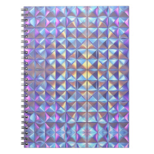 Gold, Blue and Purple Iridescent Geometric 2 Notebook