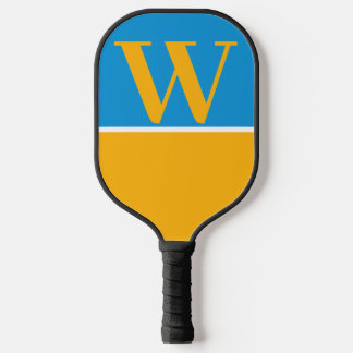 Gold & Blue College Monogram Pickleball Paddle