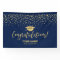 Gold & Blue Confetti Congratulation Graduation