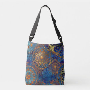 Gold & Blue Crossbody Bag