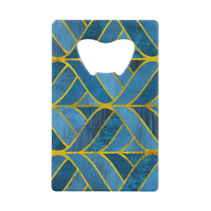 Gold Blue Grunge Pattern