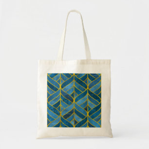Gold Blue Grunge Pattern Tote Bag