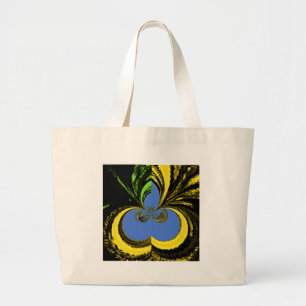 Gold Blue Large Tote Bag