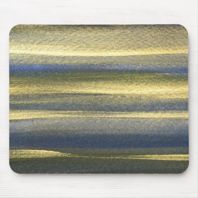Gold Blue Lines Mousepad (Front)