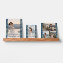 Gold & Blue Polka Dot Personalised wedding