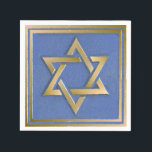 Gold Blue Star of David Art Panel Napkin<br><div class="desc">You are viewing The Lee Hiller Photography Art and Designs Collection of Home and Office Decor,  Apparel,  Gifts and Collectibles. The Designs include Lee Hiller Photography and Mixed Media Digital Art Collection. You can view her Nature photography at http://HikeOurPlanet.com/ and follow her hiking blog within Hot Springs National Park.</div>