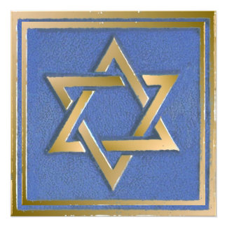 Gold Blue Star of David Art Panel Photo Print