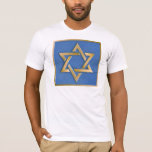 Gold Blue Star of David Art Panel T-Shirt<br><div class="desc">You are viewing The Lee Hiller Photography Art and Designs Collection of Home and Office Decor,  Apparel,  Gifts and Collectibles. The Designs include Lee Hiller Photography and Mixed Media Digital Art Collection. You can view her Nature photography at http://HikeOurPlanet.com/ and follow her hiking blog within Hot Springs National Park.</div>