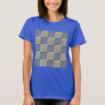 Gold Blue Star of David Art Panels T-Shirt<br><div class="desc">You are viewing The Lee Hiller Designs Collection of Home and Office Decor,  Apparel,  Gifts and Collectibles. The Designs include Lee Hiller Photography and Mixed Media Digital Art Collection. You can view her Nature photography at http://HikeOurPlanet.com/ and follow her hiking blog within Hot Springs National Park.</div>