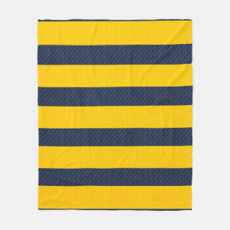 Gold & Blue Stripes and Diagonals Blanket