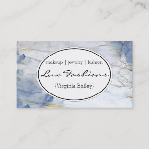 Gold Blue Texture Marble Business Card