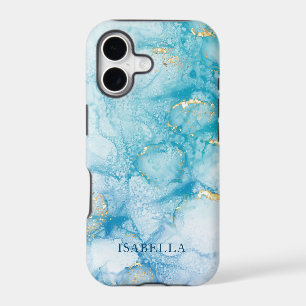Gold Blue Watercolor Personalise