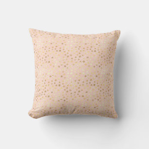 Gold Blush Pink Animal Print          Cushion