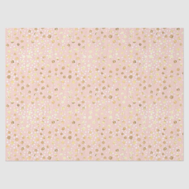 Gold Blush Pink Animal Print    Tissue Paper (Front)