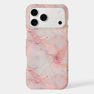 Gold Blush Pink Birds  