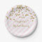 Gold Blush Pink Confetti Stripes Bridal Shower