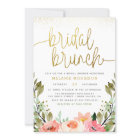 Gold Blush Pink Floral Bridal Brunch Bridal Shower