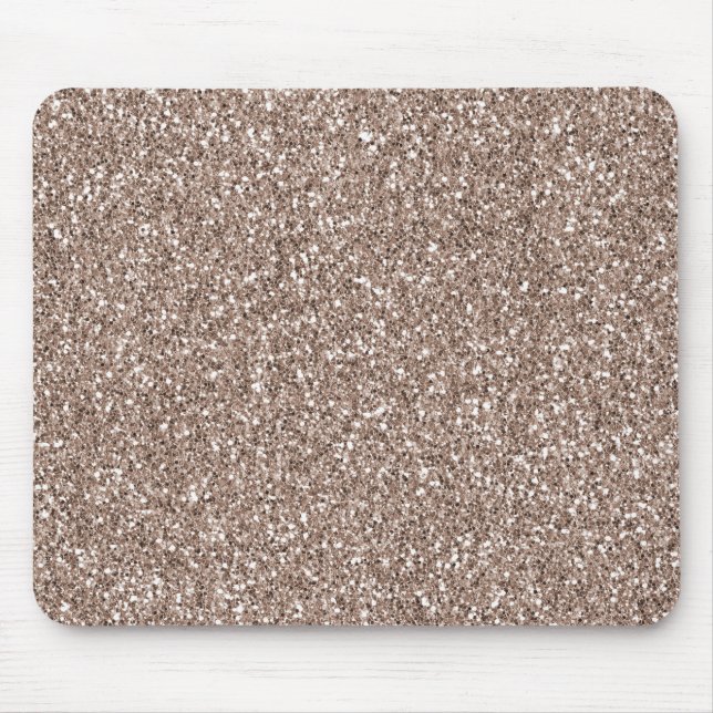 Gold Blush Pink Glitter Glitz Mouse Pad (Front)