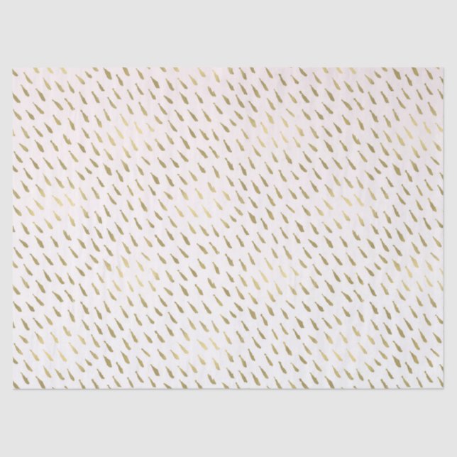 Gold Blush Pink White Ombre Abstract Tissue Paper (Front)