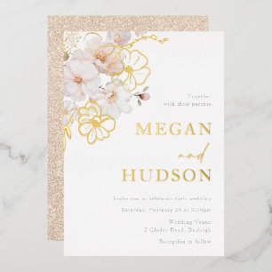 Gold & Blush Wildflowers Wedding Golden