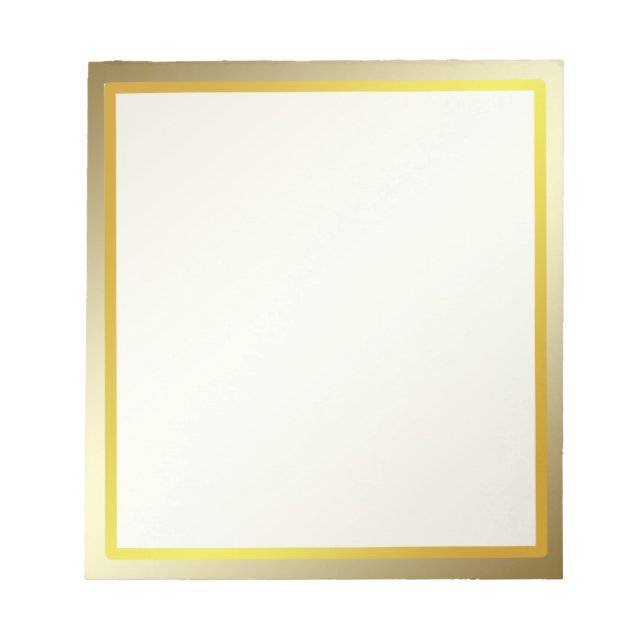 Gold Boarder Photo frame Autograph Notepad (Front)
