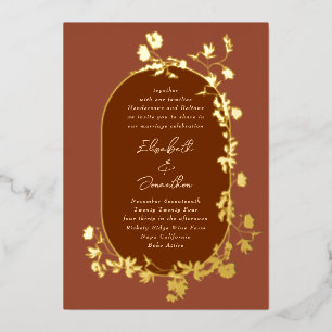 Gold Boho Terracotta Frame Wreath Floral Wedding