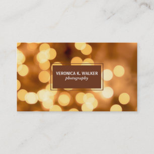 Gold Bokeh Business Card