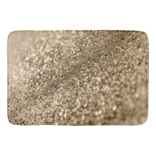 Gold Bokeh Glitter #1 (Faux Glitter) #decor #art Bath Mat