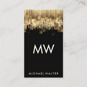 Gold Bokeh   Luxury Abstract Background Business Card
