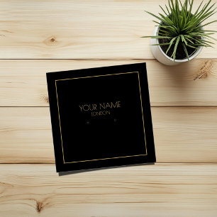 Gold border black earring holder