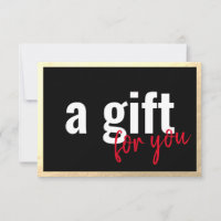 Gold Border Black Gift Certificate Invitation