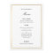 Gold Border Elegant Wedding Menu Card
