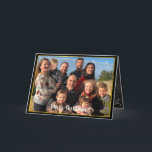 Gold Border Family Photo Chalkboard Christmas Holiday Card<br><div class="desc">Gold Border Family Photo Chalkboard Christmas Greeting Card</div>