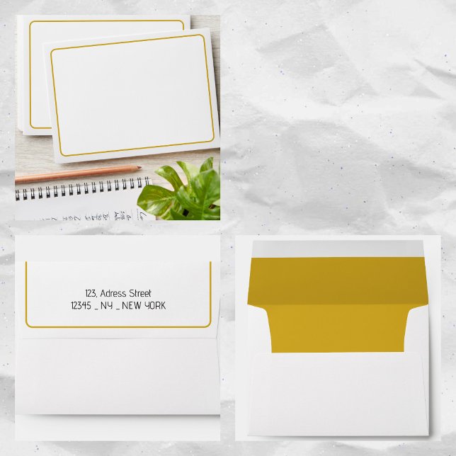 Gold Border Graduation with Return adress envelope (Creator Uploaded)